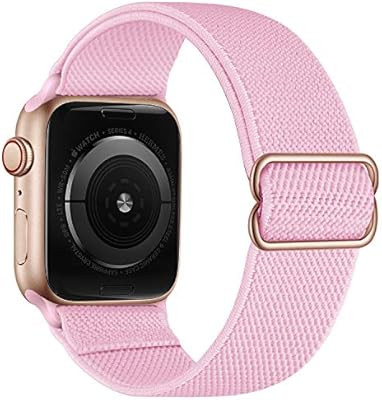 OXWALLEN Stretchy Solo Loop Compatible with Elastic Apple Watch Bands 38mm 40mm, Adjustable Braid... | Amazon (US)