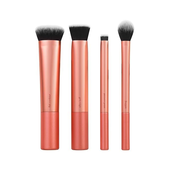 Real Techniques Face Base Makeup Brush Kit, For Concealer, Foundation, & Contour, Works With Liqu... | Amazon (US)