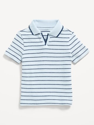Textured-Knit Striped Polo Shirt for Toddler Boys | Old Navy (US)
