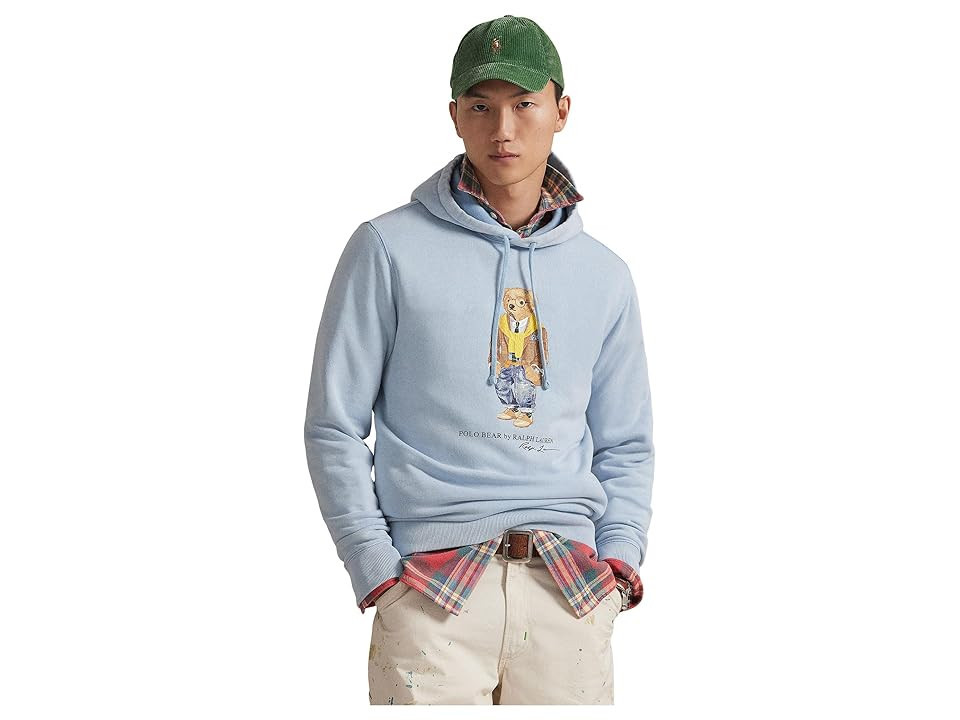 Polo Ralph Lauren Polo Bear Garment-dyed Fleece Hoodie Men's Sweatshirt Southport Blue/Heritage Bear : 2XL, Cotton/Polyester | Zappos