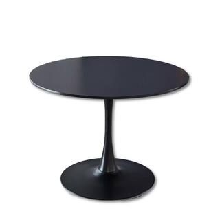 42 in. Round Black Big Dining Table, MDF Dining Table, Kitchen Table-SA-W23435248 - The Home Depo... | The Home Depot