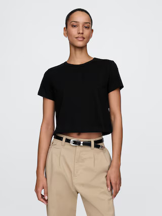 Organic Cotton VintageSoft Cropped T-Shirt | Gap (US)