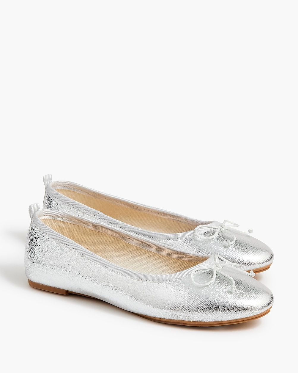 Girls' metallic ballet flats | J.Crew Factory