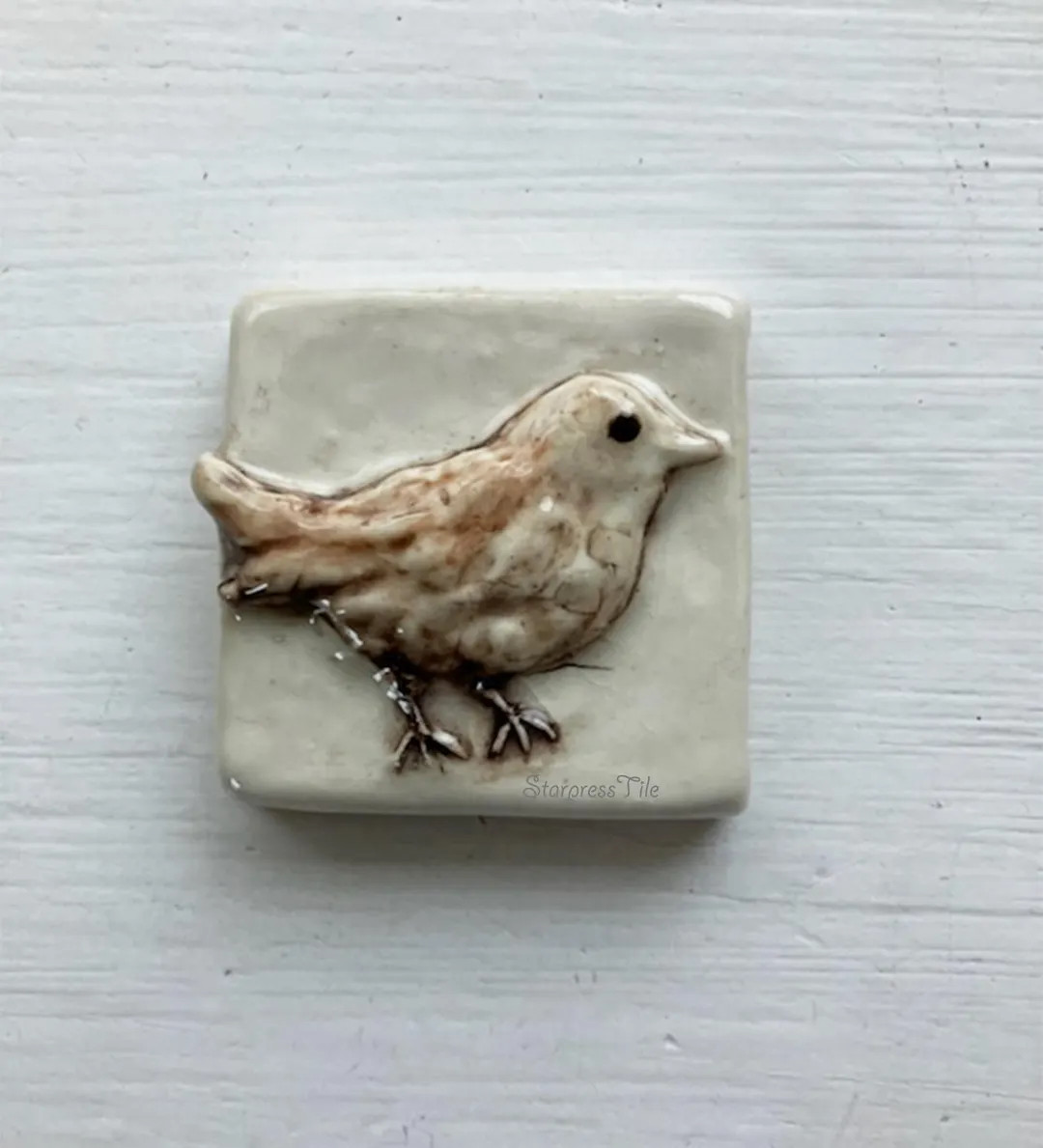 Sparrow Art Tile, Bird Ceramic Tile, Small Bird Art, Nature Inspired Tile, Bird Design, Relief Cl... | Etsy (US)