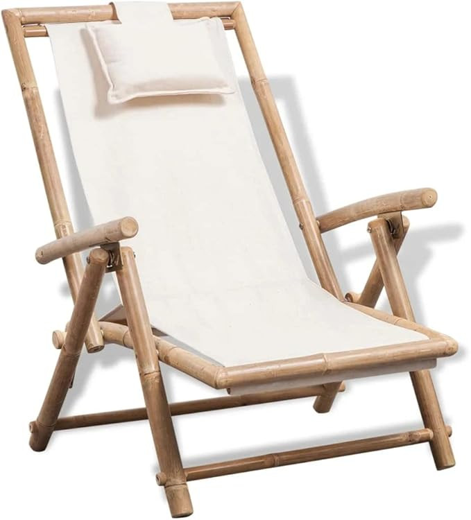 vidaXL Outdoor Deck Chair Bamboo | Amazon (US)