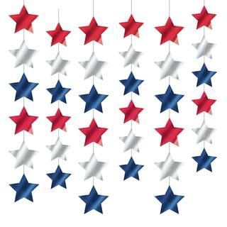 7ft. Patriotic Red White and Blue Star String Decorations, 18ct. | Michaels | Michaels Stores