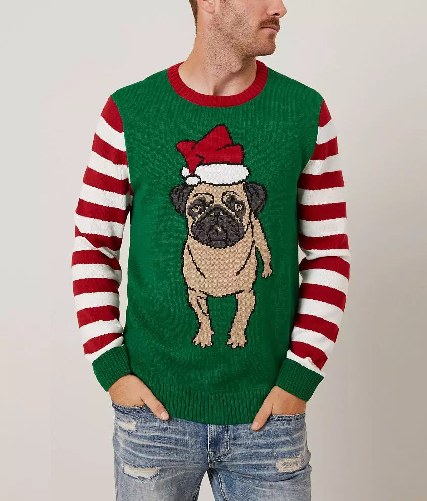 Ugly Christmas Sweater Pug Sweater | Buckle