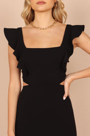 Yvonne Hi Lo Midi Dress - Black | Petal & Pup (US)