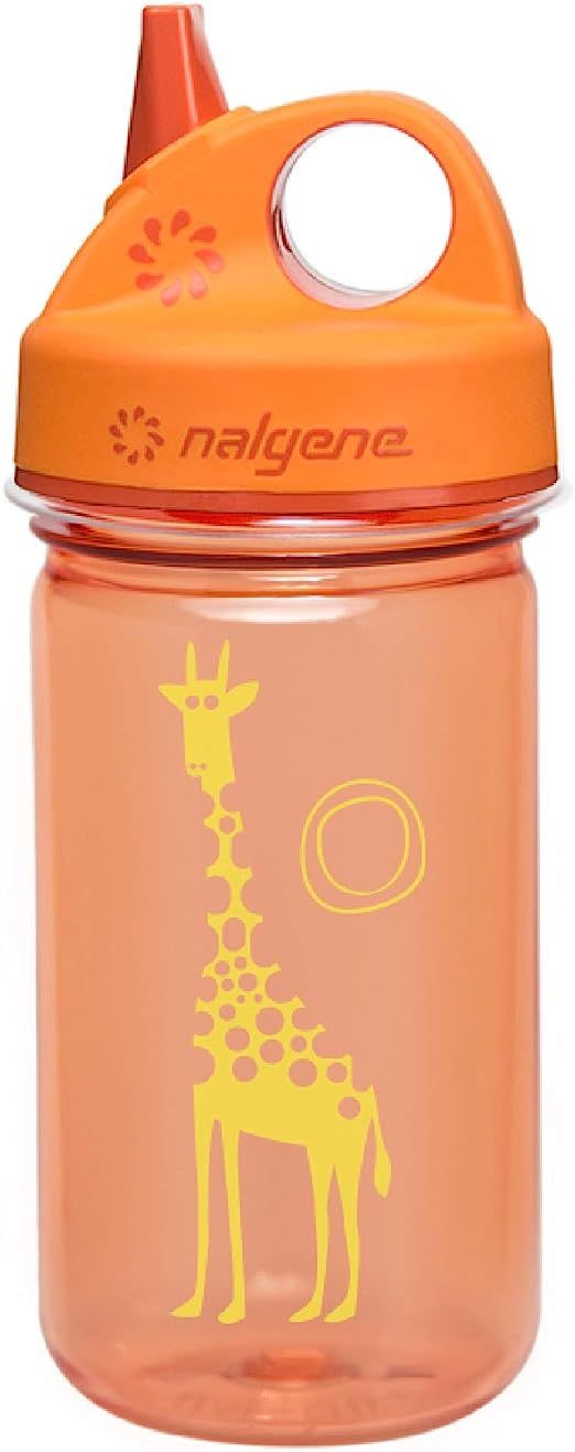Nalgene Grip 'n Gulp Bottle, Orange Giraffe, 12oz | Amazon (US)