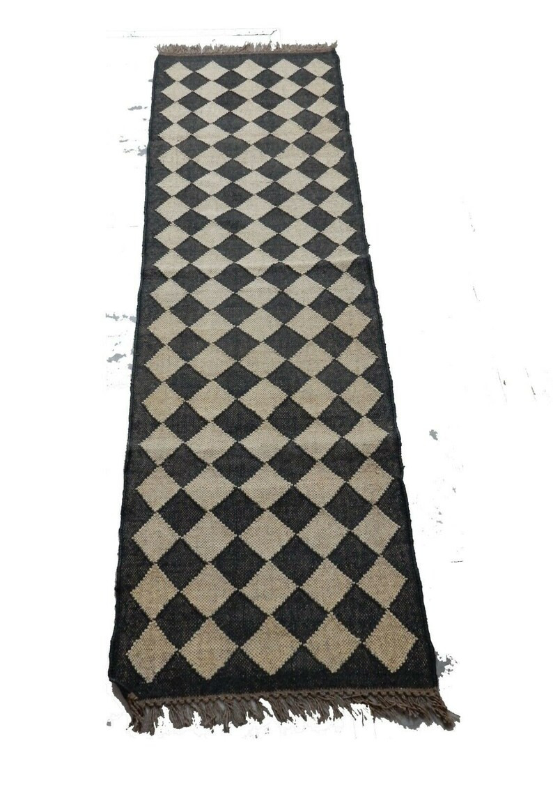 Indianloomrugs 2.5x6 2.5x12 2.5x20 Ft. Wool Jute Runner - Etsy | Etsy (US)