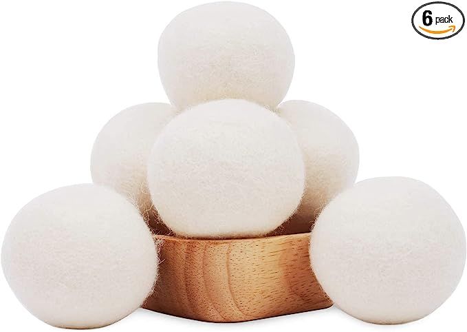 Wool Dryer Balls- Smart Sheepp Organic Fabric Softener, Natural, Laundry Ball ,Handmade,Dryer bal... | Amazon (US)