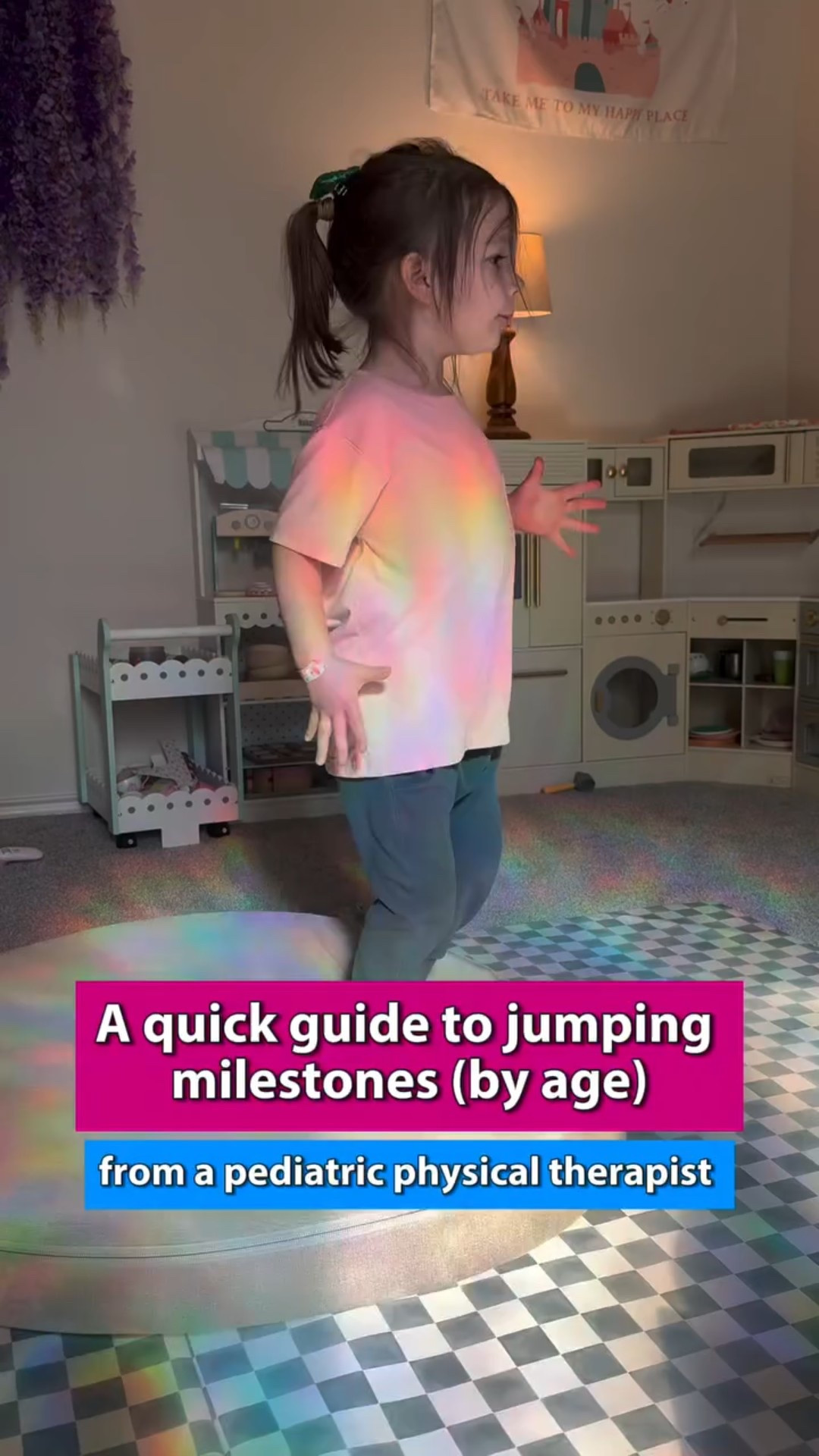 Jumping progression and age ranges from a pediatric PT! Remember, development is a range, this is just when we look for these skills! 

There’s a full progression that starts with the ‘almost jump’ (aka bend + bounce with no liftoff 😅)

If you’ve been wondering whether your toddler is on track, this is a great quick guide to what’s age-appropriate.

Save this for later so you know what to look for next 👇

Need more jumping tips? Let me know and I’ll make a video on that next!

#toddlermom #toddlerdevelopment 
How to help your toddler jump