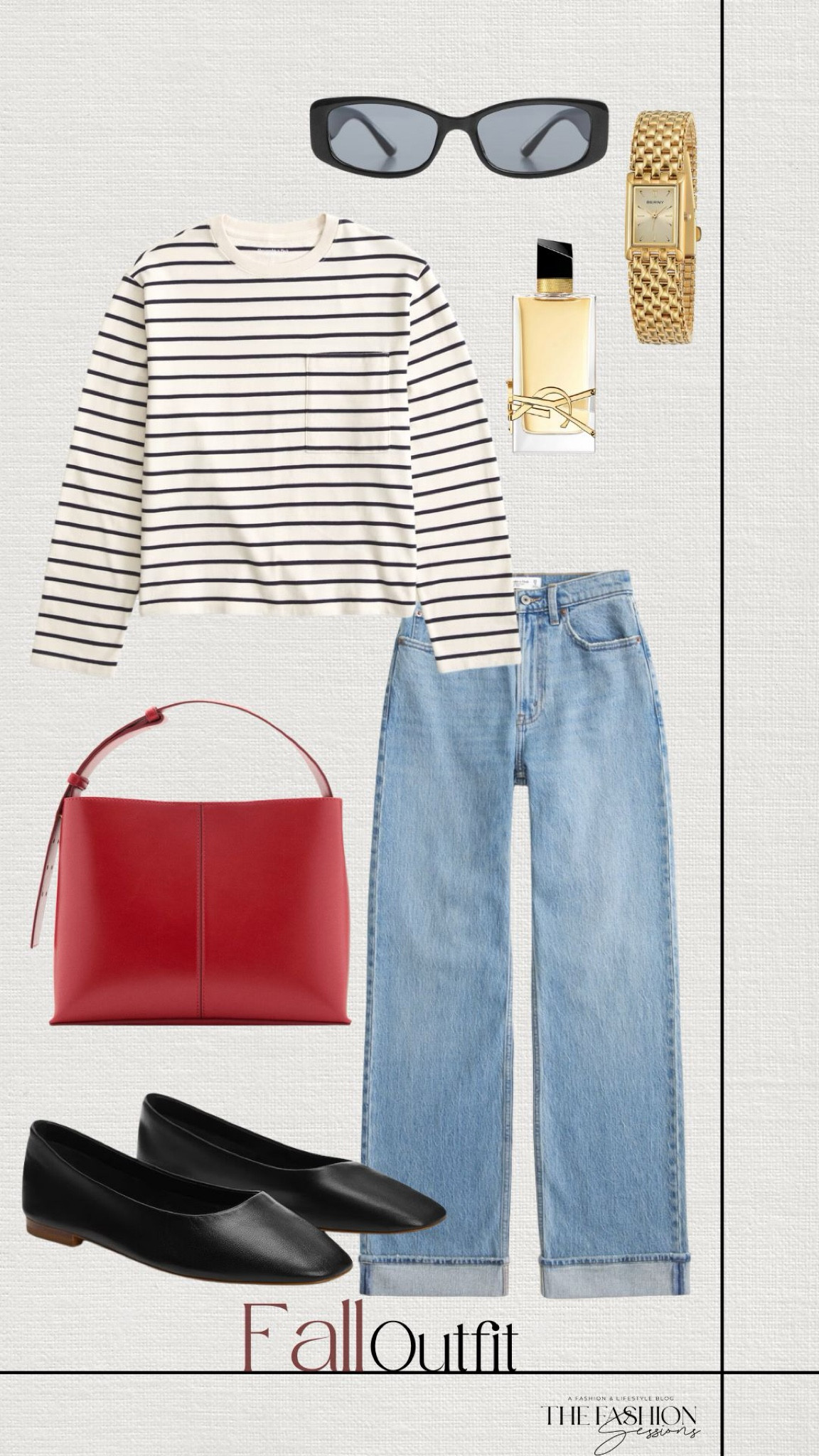 Fall Outfit | Striped Shirt | Red Bag | Ballet Flats | Denim Jeans | 

#LTKSeasonal #LTKShoeCrush #LTKStyleTip