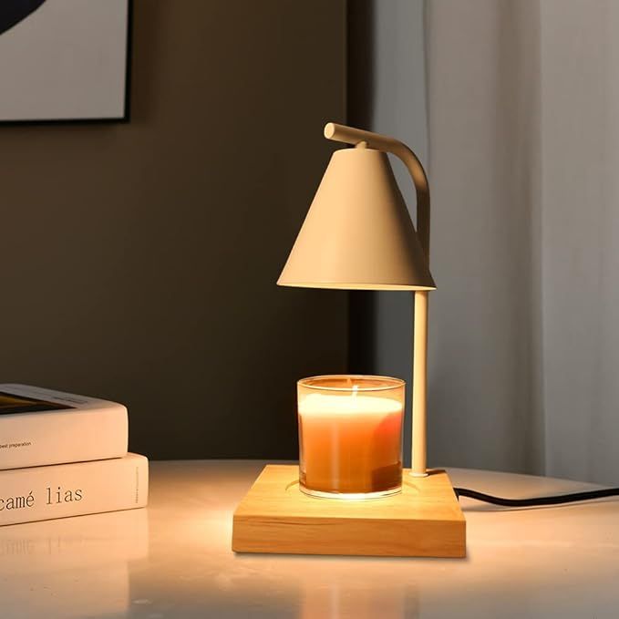 SOKCVSEA Fragrance Candle Warmer Lamp - Home Decor Wax Melt for Small Large Size Jar Candles Wood... | Amazon (US)