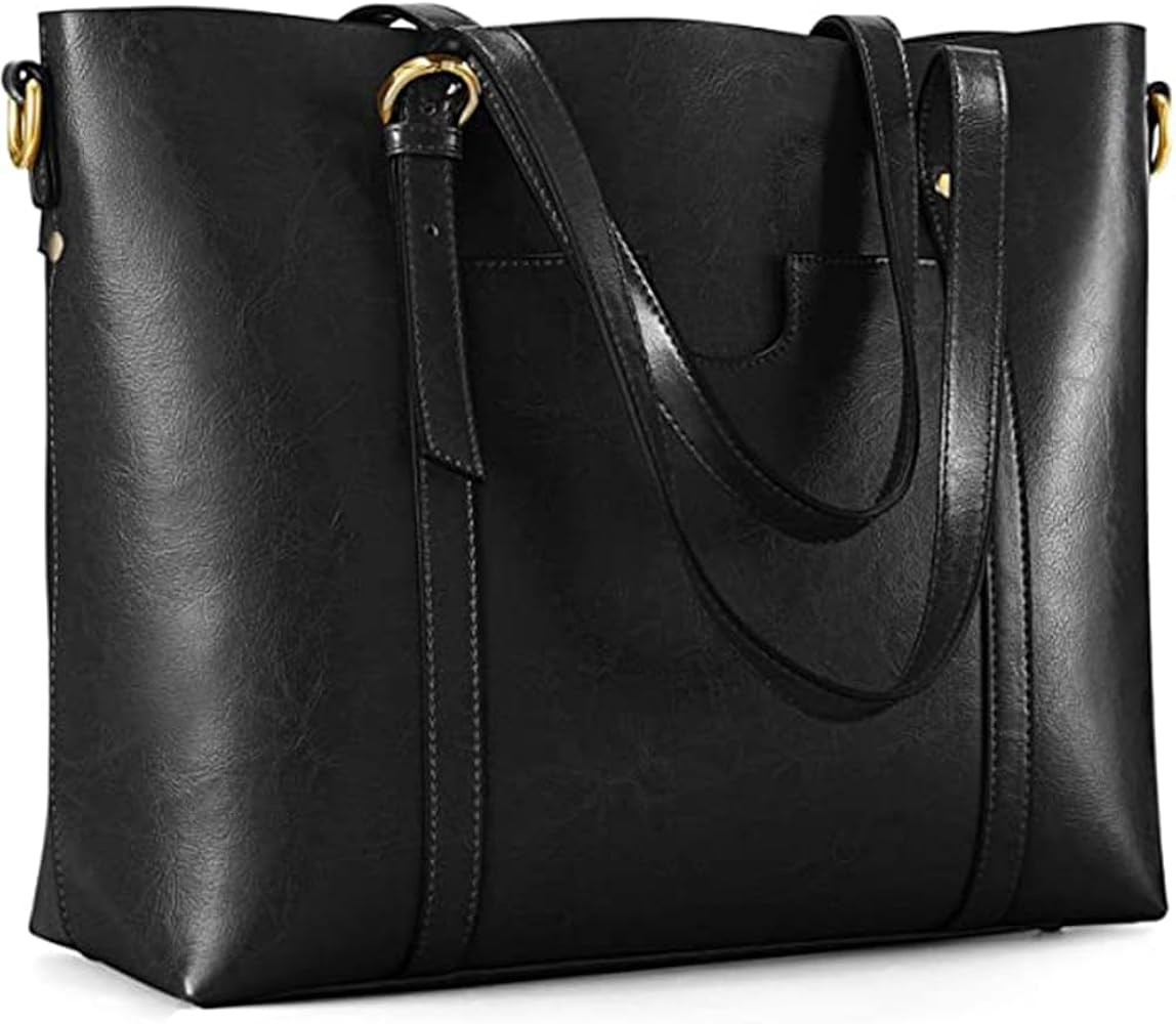Kattee Genuine Leather Women Tote Bag Soft Handbags Vintage Shoulder Purses Fashion Top Handle Ba... | Amazon (US)