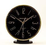 Timelink Crosley Modern Art Deco Office and Desk Alarm Clock, Gold & Black, Gold | Amazon (US)