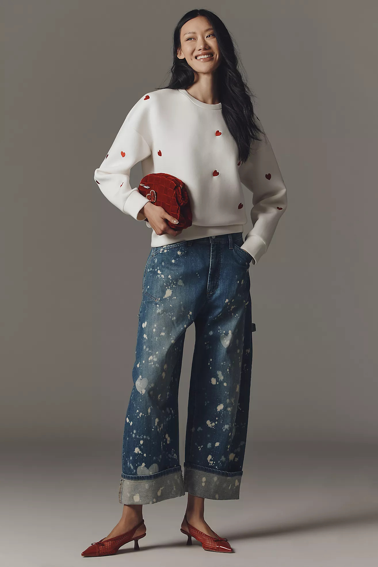 English Factory Oversized Heart Icon Sweater | Anthropologie (US)