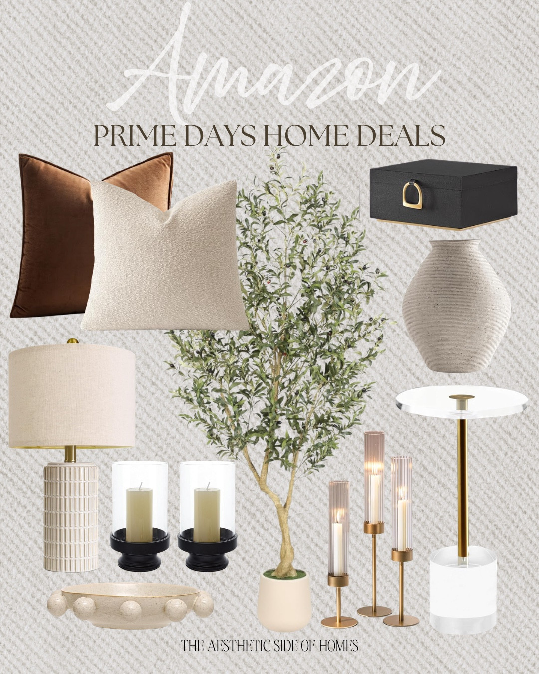 Prime days Home deals include decorative box, faux tree, throw pillows, table lamp, candle hurricanes, and decorative bowl.

Home decor, sale alert, deal alert, looks for less

#LTKSaleAlert #LTKHome #LTKSeasonal