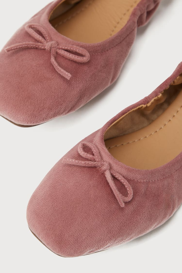 Breathless Rose Velvet Ballet Flats | Lulus