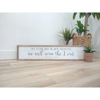 As For Me & My House We Will Serve The Lord Joshua Verse Bible Art Scripture Sign Wood Home Wedding Gift Entryway | Etsy (US)