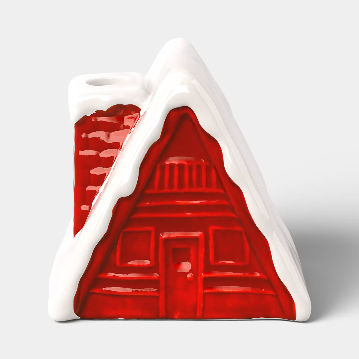 Winter Cabin Taper Candle Holder Red - Room Essentials™ | Target
