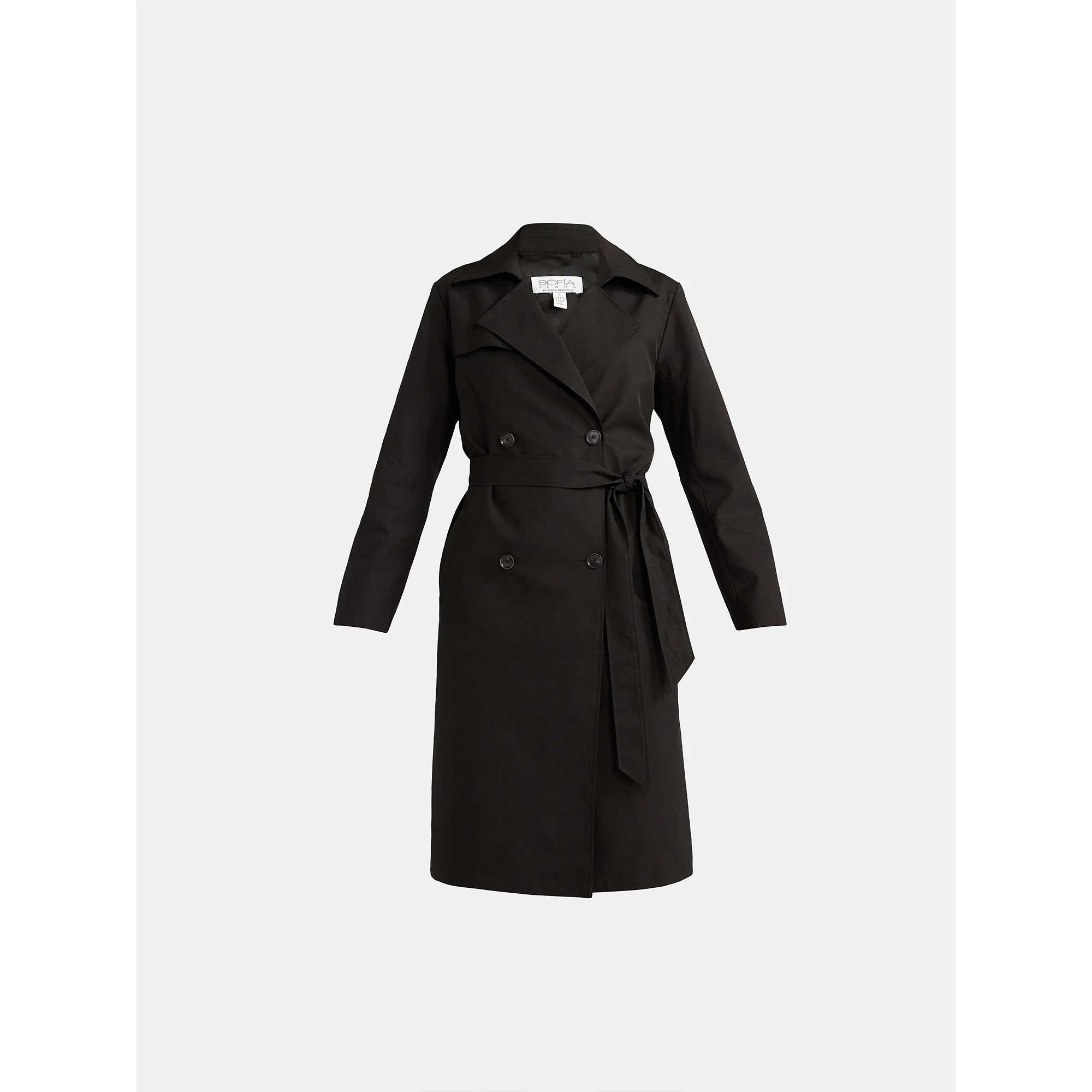 Sofia Jeans Women's and Women's Plus Double Breasted Trench Coat, Sizes XS-5X | Walmart (US)
