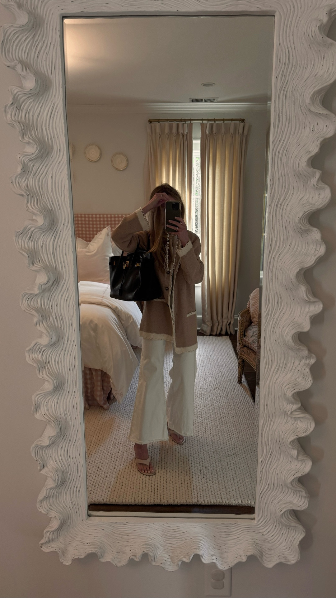 Travel uniform! White jeans or wide leg pants, white tee and a sweater. 

#LTKootd #LTKTravel #LTKgrwm