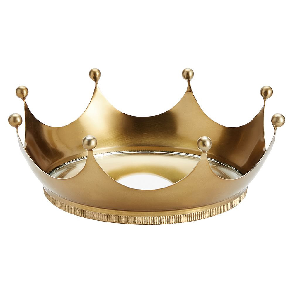 The Emily & Meritt Crown Tray, Gold/Mirrored | Pottery Barn Teen