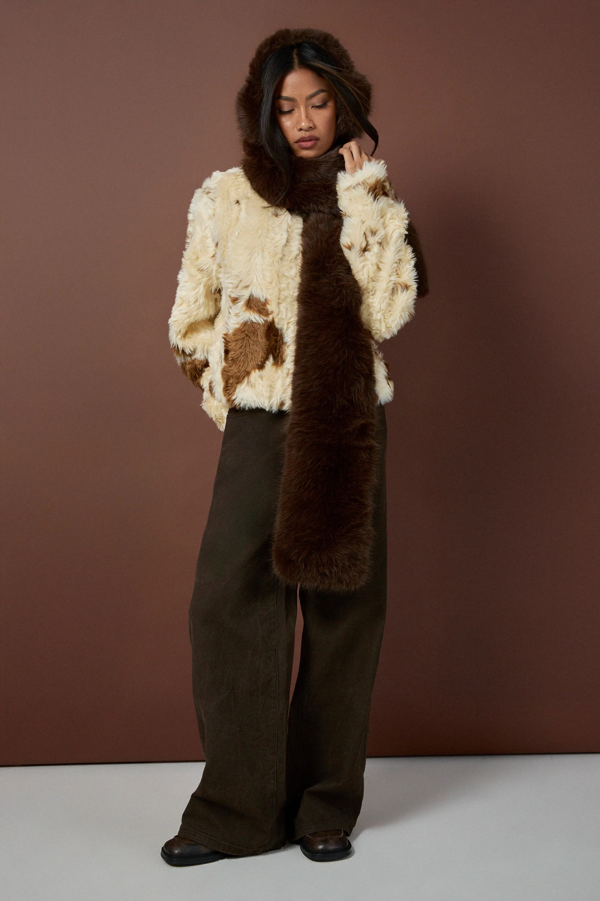 Multi Bontjas met koeienprint | Boohoo NL | Boohoo.com (NL)