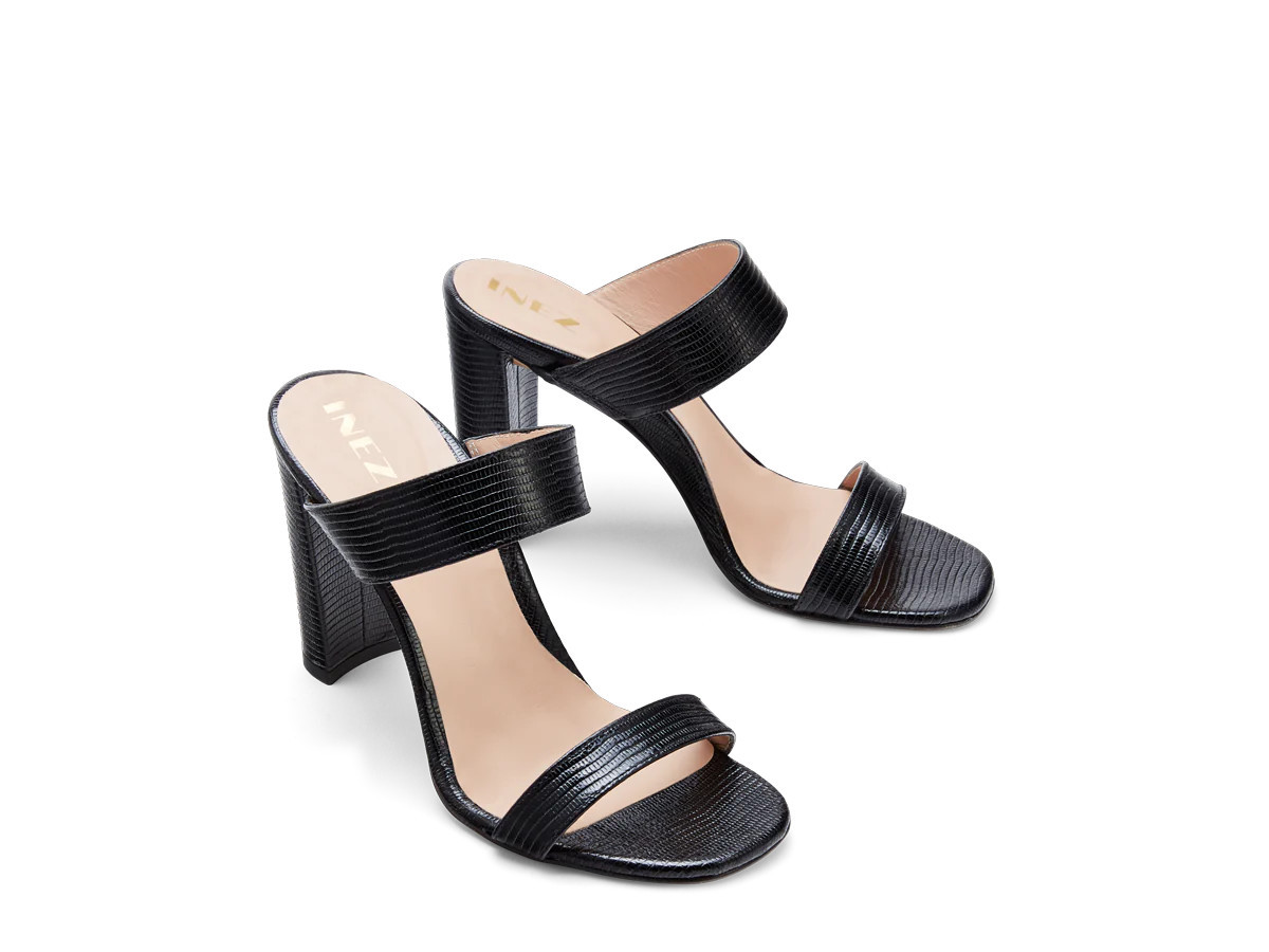 INEZ: Sara: Black Lizard Emboss | Inez 