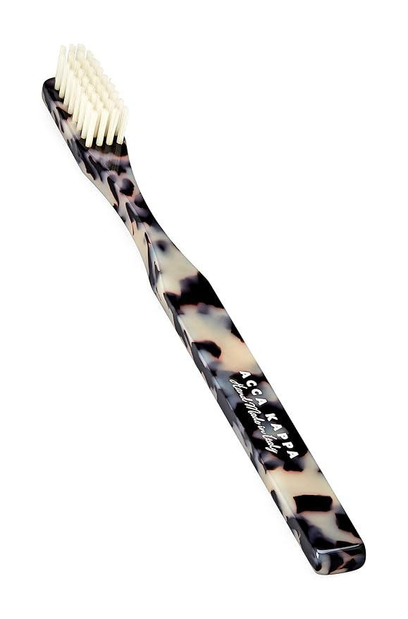Acca Kappa Historical Black and White Toothbrush Medium Nylon Bristles Hand-Made Acetate Handle | Amazon (US)