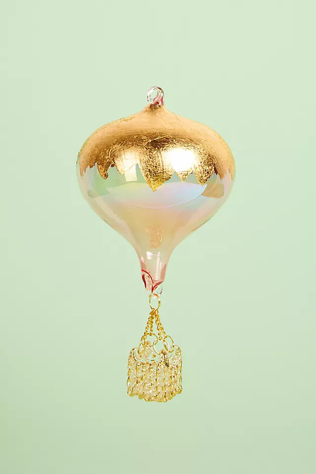 Gold Leaf Hot Air Balloon Ornament | Anthropologie (US)
