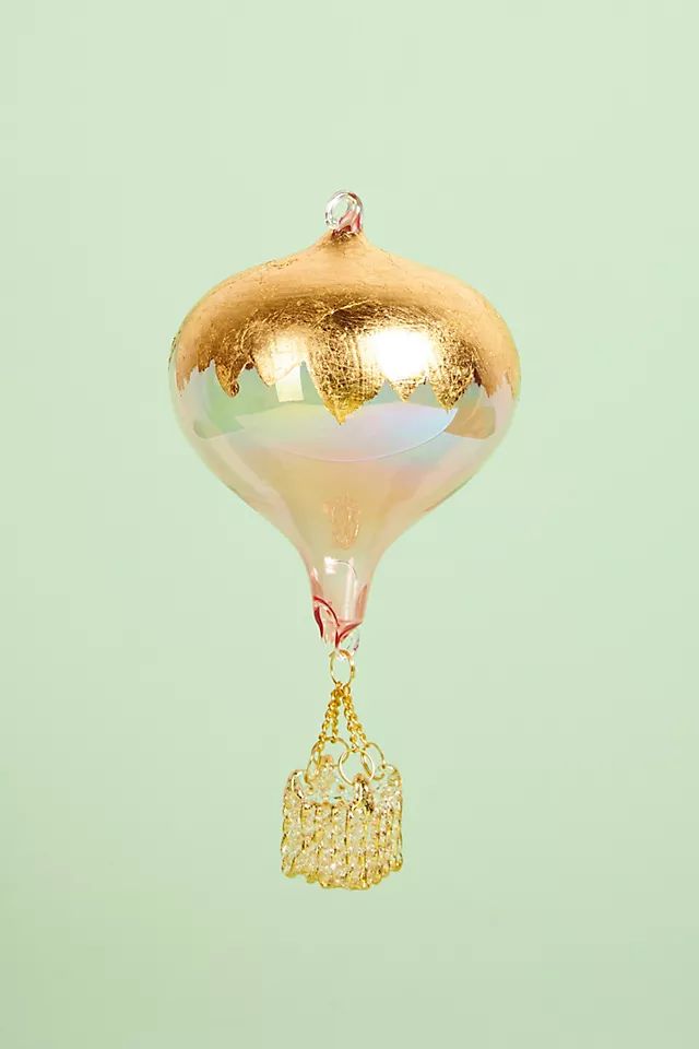 Gold Leaf Hot Air Balloon Ornament | Anthropologie (US)