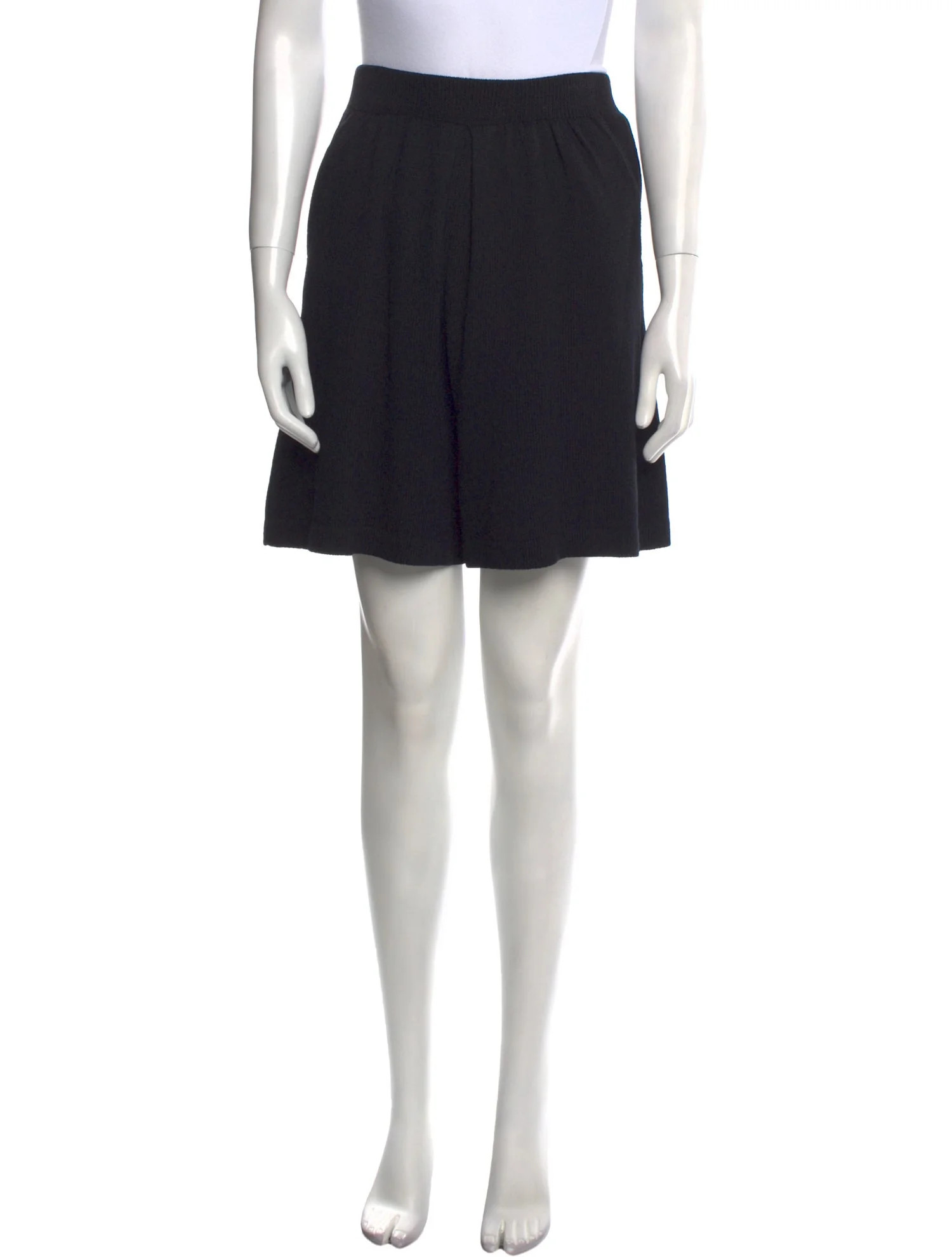 St. John Collection Wool Mini Shorts - 7.75" Rise, Blue Shorts, Clothing - SJCTJ78686 | The RealR... | The RealReal