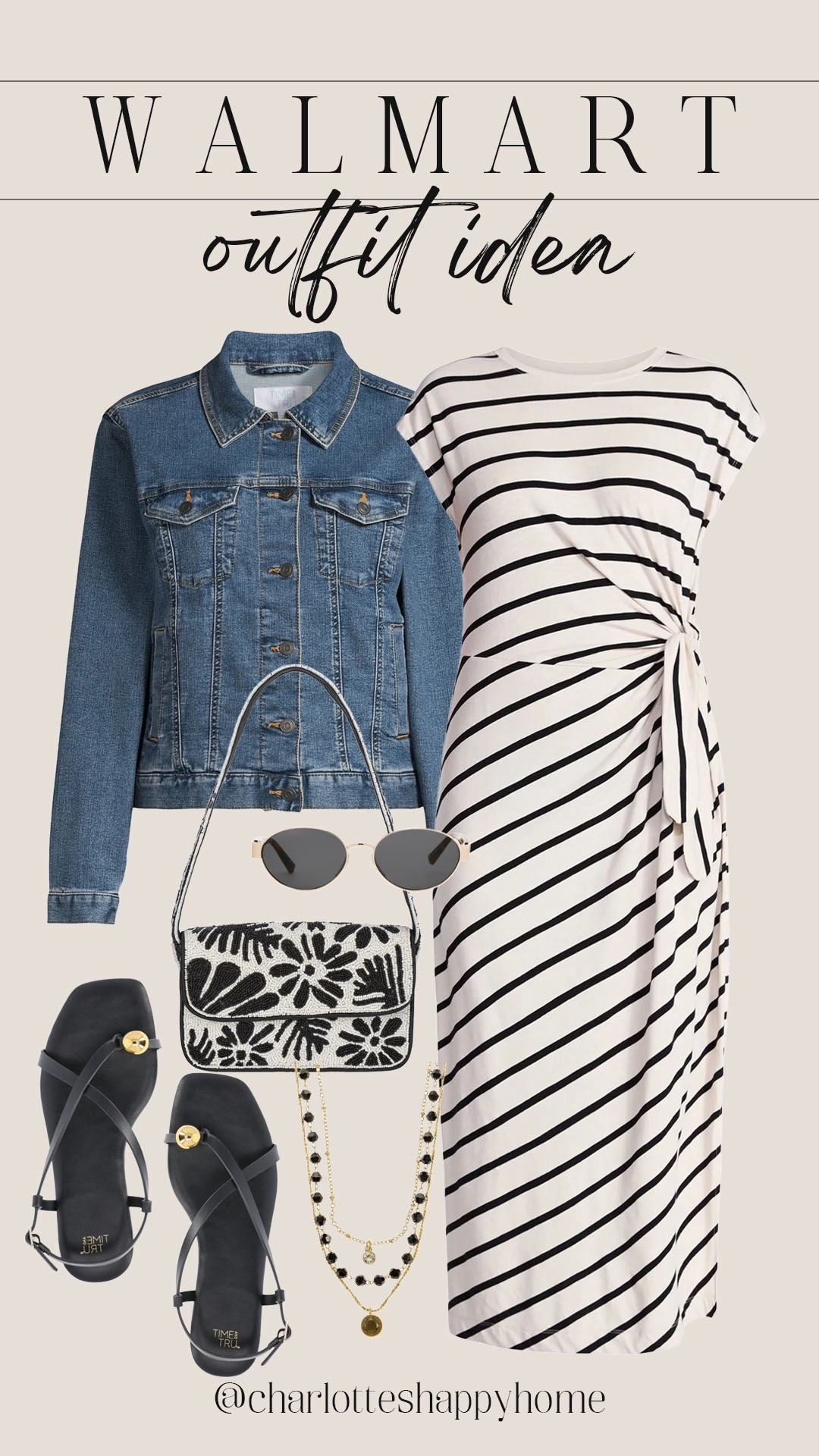 The perfect elevated casual spring outfit idea from Walmart!

#walmartfinds

Walmart finds. Walmart fashion. Walmart new arrivals. Walmart denim jacket. Walmart spring dress. Walmart neutral spring style. Walmart black white striped spring dress. Walmart trendy spring style. Walmart trendy beaded handbag. Walmart spring sandals  

#LTKSeasonal #LTKootd #LTKdayinmylife