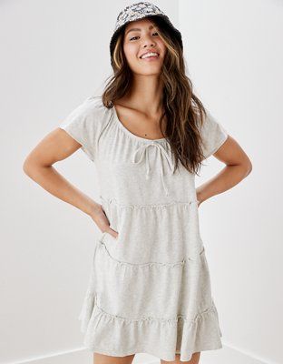 AE Scoop Neck Babydoll Dress | American Eagle Outfitters (US & CA)