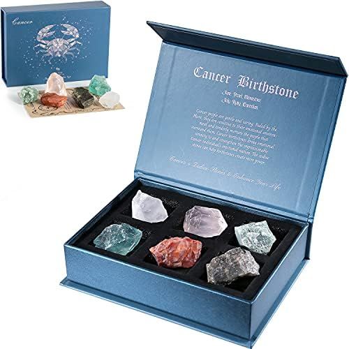 Faivykyd Cancer Crystal Birthday Gift Ideas, Zodiac Sign Stones to Complement The Birthstone, Nat... | Amazon (US)