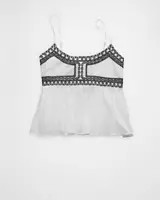 AE Embroidered Babydoll Tank Top | American Eagle Outfitters (US & CA)