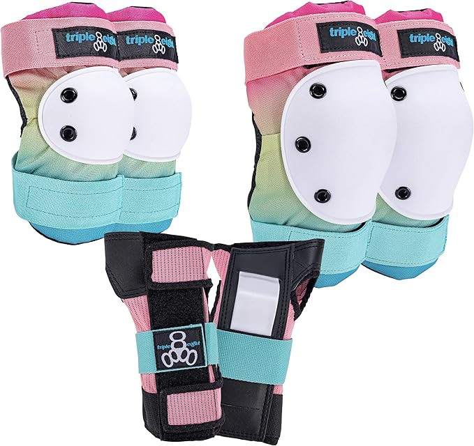 Triple Eight Saver Series Adult/Child Pad Set with Kneesavers, Elbowsavers, and Wrist Savers, for... | Amazon (US)