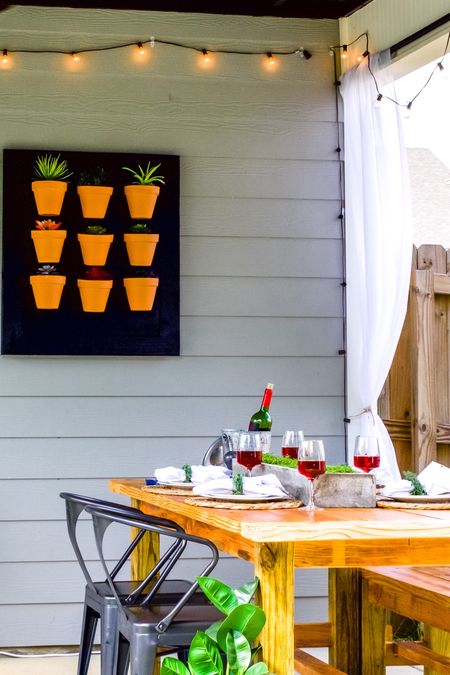 Outdoor dining & entertaining: backyard, patio decors outdoor table & chairs, string lights, outdoor chairs

#LTKstyletip #LTKSeasonal #LTKhome