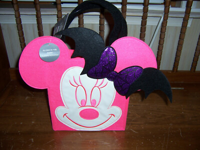 Disney MINNIE MOUSE Pink Halloween Trick Or Treat Bag Tote NWT Glows In The Dark  | eBay | eBay US