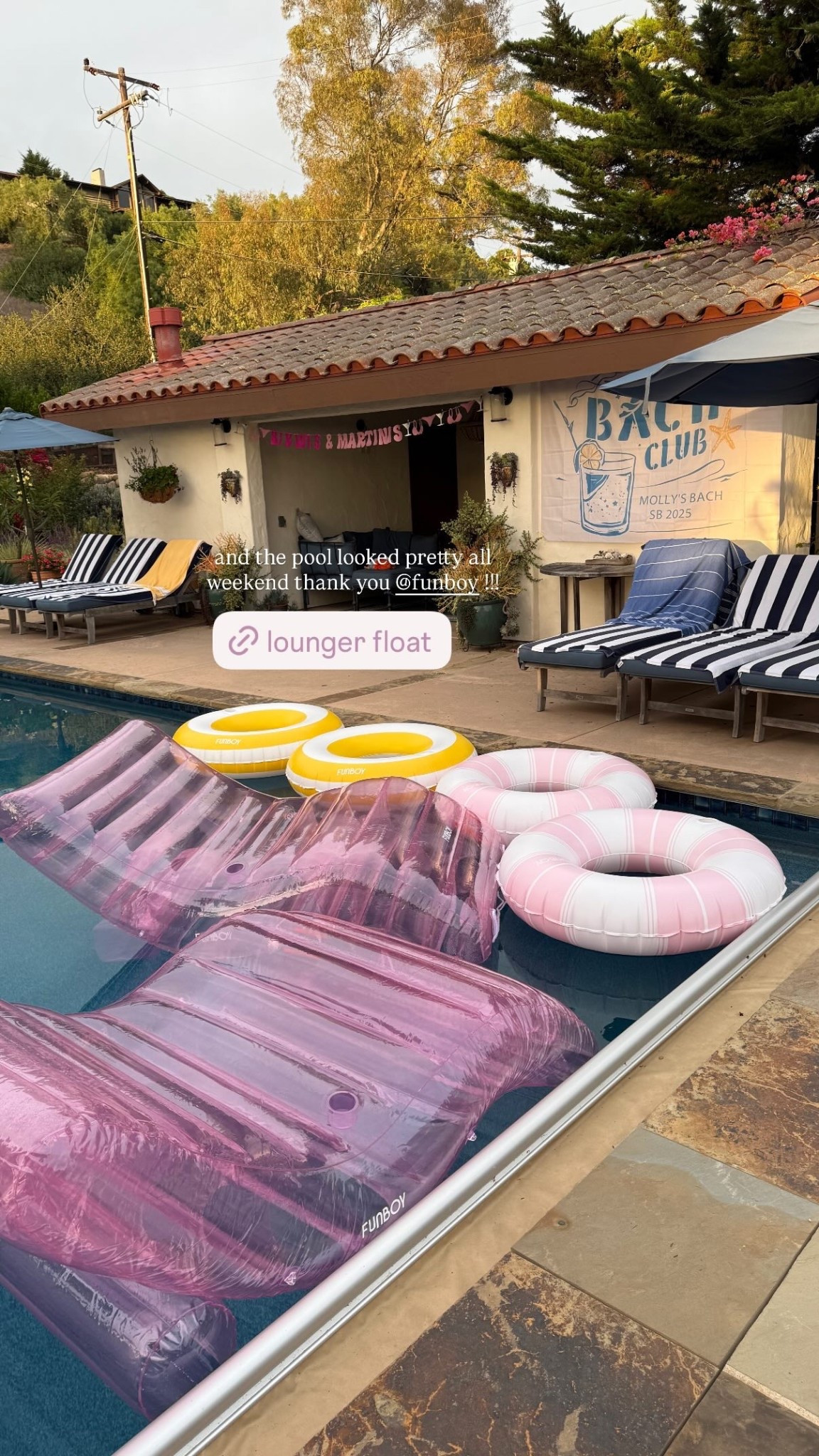 and the pool looked pretty all weekend thank you @funboy !!!

#LTKWedding #LTKSwim #LTKTravel