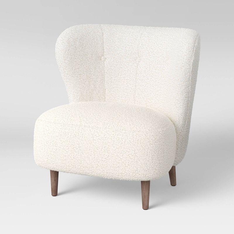 Maxton Modern Wingback Chair Sherpa - Threshold™ | Target