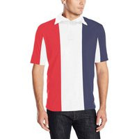 Red White Blue Vertical Men Polo Shirt, 90S Striped Vintage Stripe Short Sleeve Classic Collared Button Down Up Rugby Golf Gift For Him | Etsy (US)