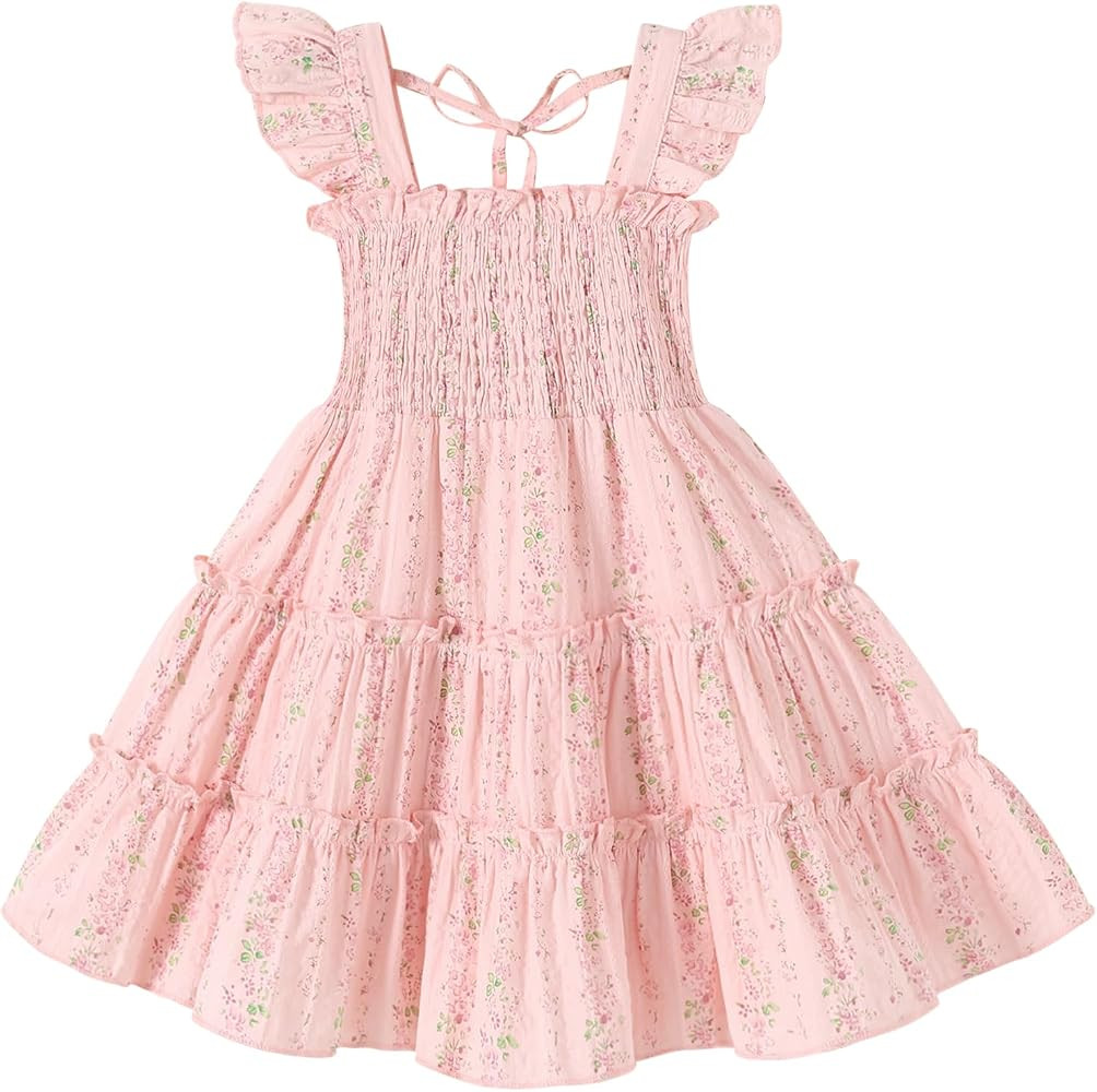 YOUNGER TREE Toddler Girl Dress Kids Sleeveless Ruffle Dresses for Girls Summer Outfits Beach Sun... | Amazon (US)