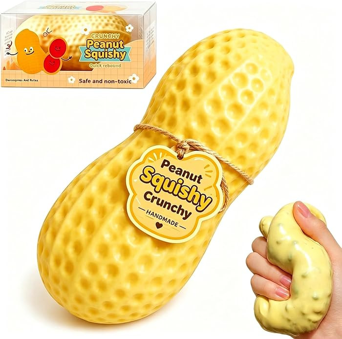 Crunchy Peanut Squishy,Slow Rising Sensory Fidget Squeeze Toy for Adults | Amazon (US)