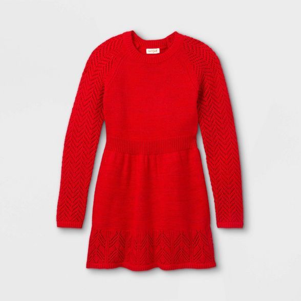 Girls' Crochet Sweater Dress - Cat & Jack™ | Target
