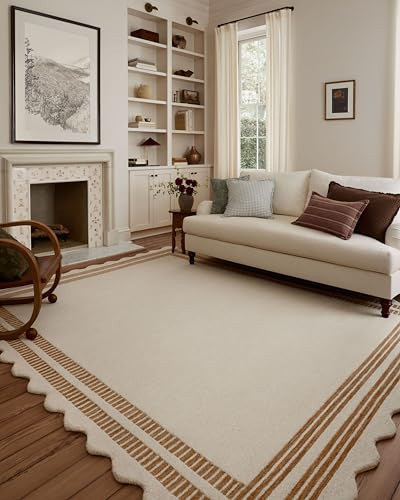 Loloi Chris Loves Julia Scottie Collection SCO-01 Ivory/Rust 9'-3" x 13', .87" Pile Height, Area Rug | Amazon (CA)