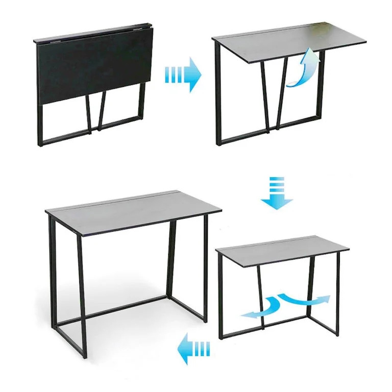 EasingRoom Folding Writing Computer Desk White for Small Space, Foldable Laptop Table Workstation... | Walmart (US)