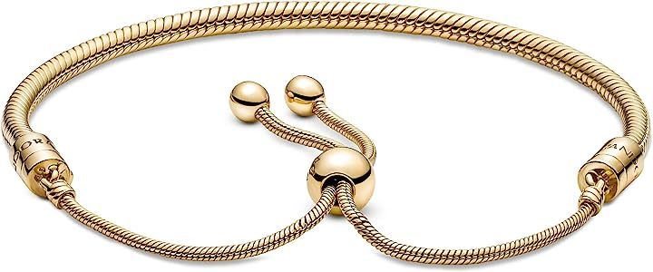 Pandora 569652C01-2 Women's Bracelet with Gold Ball Clasp, 28 cm, Metal, Cubic Zirconia | Amazon (UK)